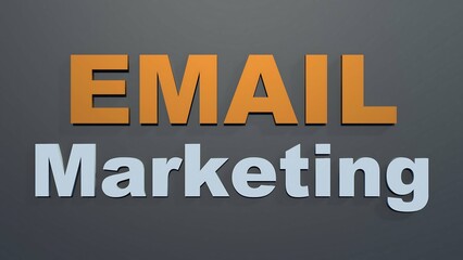 EMAIL Marketing - 3D Orange and White Text