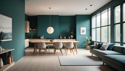 Photo interior modern design room 3d illustration