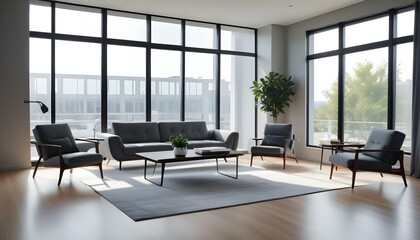 Photo interior modern design room 3d illustration