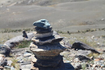 Chuya Steppe landscapes.  Siberian Altai Mountains.