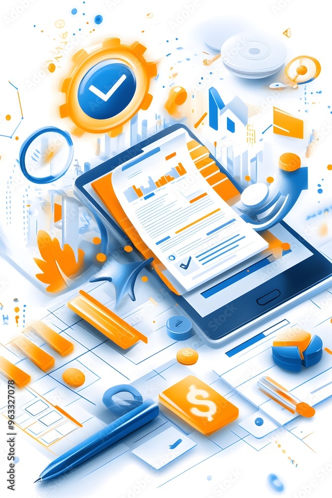 Aufkleber business analytics and data visualization.