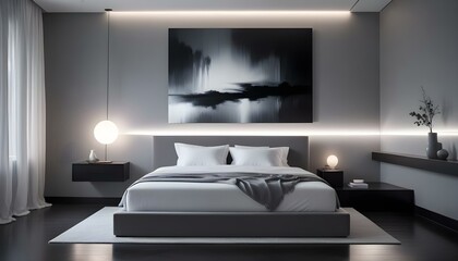 Photo interior modern design room 3d illustration