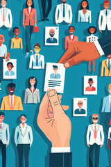 Magnetic Recruitment: HR Manager Attracts Diverse Job Seekers' Resumes for Optimal Hiring Process