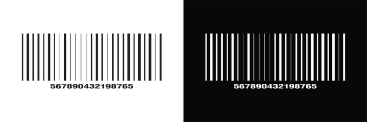 Set of barcode vector icon. Trendy bar code for web icon. Abstract barcode vector icon illustration. Bar code in eps 10.