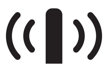 Motion sensor icon in flat style. Sensor waves vector illustration on white isolated background. Security connection business concept.