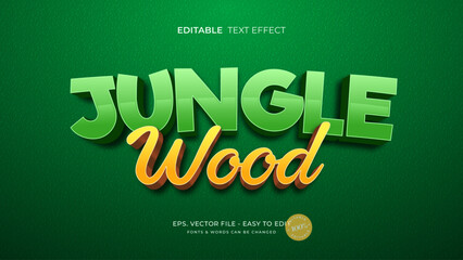 Adventure game editable text effect - jungle text style