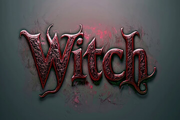 Witch Text Effect Design 3d Gradient Modern Word. Effect Saved In Graphic Style