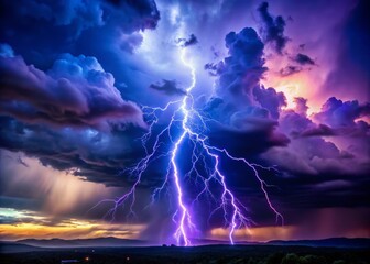 lightning over the sea