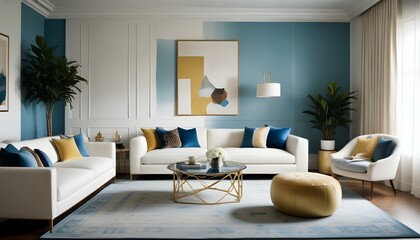 Photo interior modern design room 3d illustration
