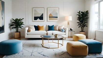 Photo interior modern design room 3d illustration