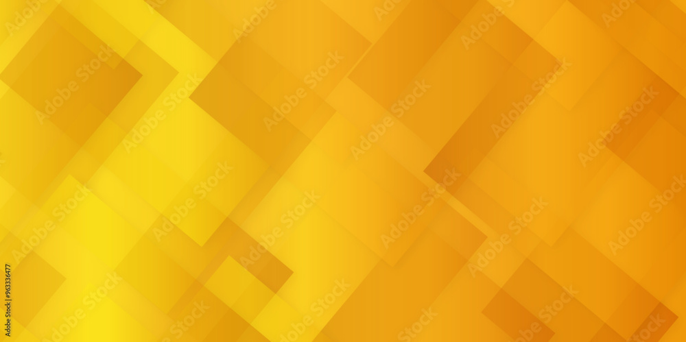Poster abstract modern orange, yellow pattern geometric luxury gradient line background random square shape