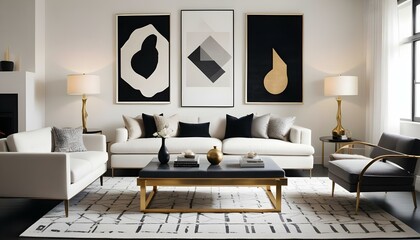 Photo interior modern design room 3d illustration