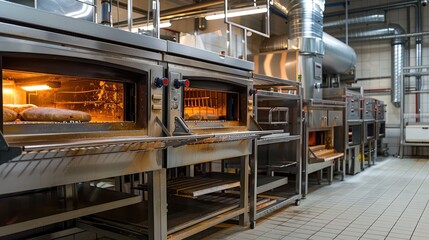 Fototapeta premium Modern Industrial Bakery with Professional Ovens