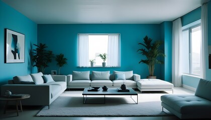 Photo interior modern design room 3d illustration