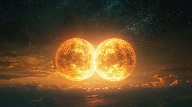 a portrait of a twin flame orb, 8k hd