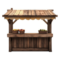 Vintage wooden market stand