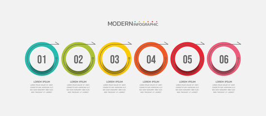 Modern infographics business template design