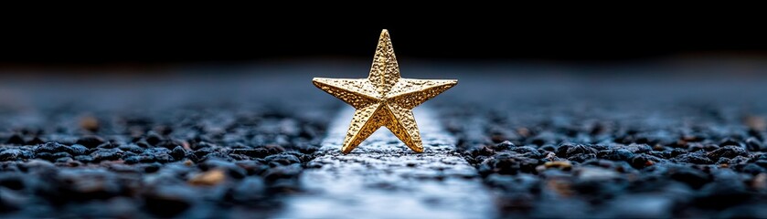 Golden Star on a Dark Road