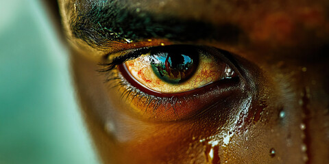 Focused Gaze: A person intensely concentrating on a small object, revealing their unwavering dedication.