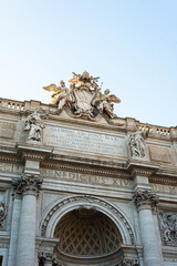 Rome, Italy-July 13, 2024: trevi fountain
