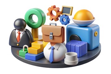 様々なビジネスシーンのコラージュビジュアル