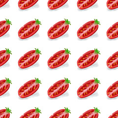 seamless pattern with tomato 