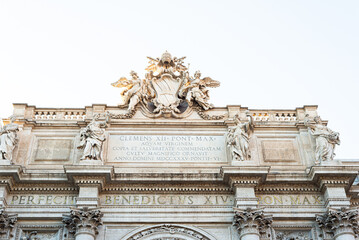 Rome, Italy-July 13, 2024: trevi fountain
