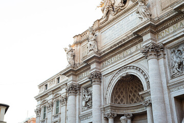 Rome, Italy-July 13, 2024: trevi fountain
