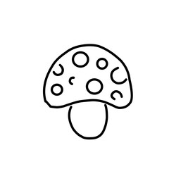 Mushrooms Drawings Vector Illustrations