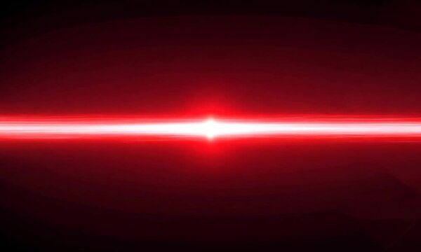 Crimson Laser Beam: A vibrant, horizontal beam of red light cuts across a dark background, emanating a powerful energy and focus. 