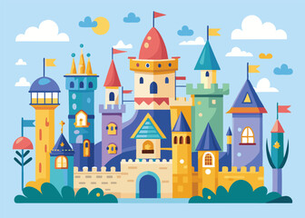 Obraz premium Whimsical Fairy Tale Castles