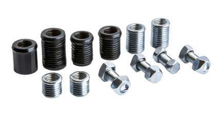 Black and Silver Screws and Nuts.