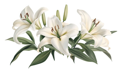 White Lilies Bouquet.