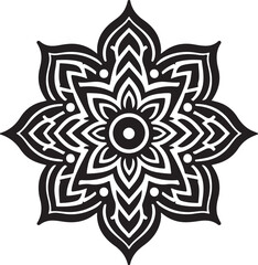 Mandala Silhouette Vector Design, mandala pattern design, line illustration.