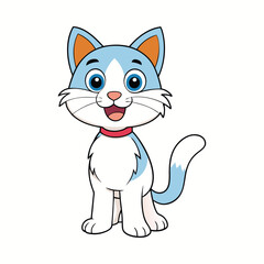 Cat cartoon vector illustration style design