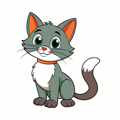 Cat cartoon vector illustration style design