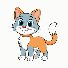 Cat cartoon vector illustration style design