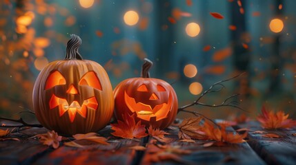 Fototapeta premium The Halloween Pumpkin Festivity