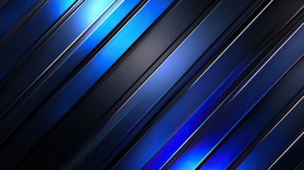 Obraz premium Abstract blue lines on black. Perfect for technology, speed, and digital themes.