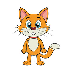 Cat cartoon vector illustration style design