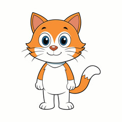 Cat cartoon vector illustration style design