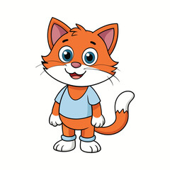 Cat cartoon vector illustration style design