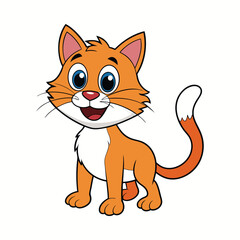 Cat cartoon vector illustration style design