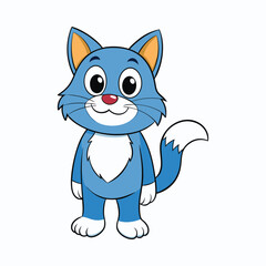 Cat cartoon vector illustration style design