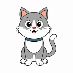 Cat cartoon vector illustration style design
