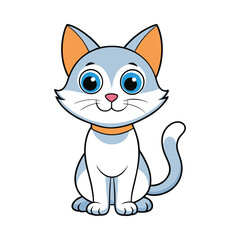Cat cartoon vector illustration style design