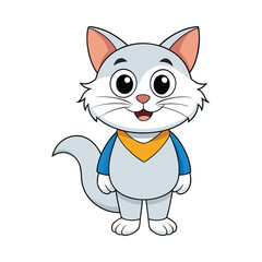 Cat cartoon vector illustration style design