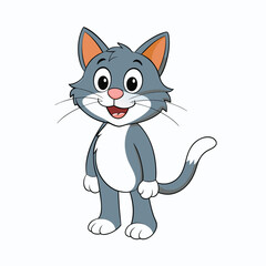 Cat cartoon vector illustration style design