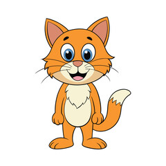 Cat cartoon vector illustration style design