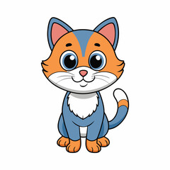 Cat cartoon vector illustration style design